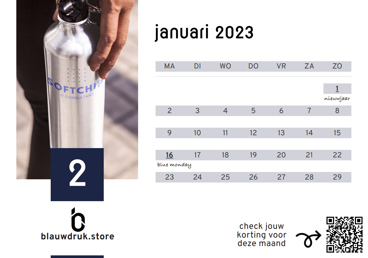 Kalender voor Blauwdruk.store
